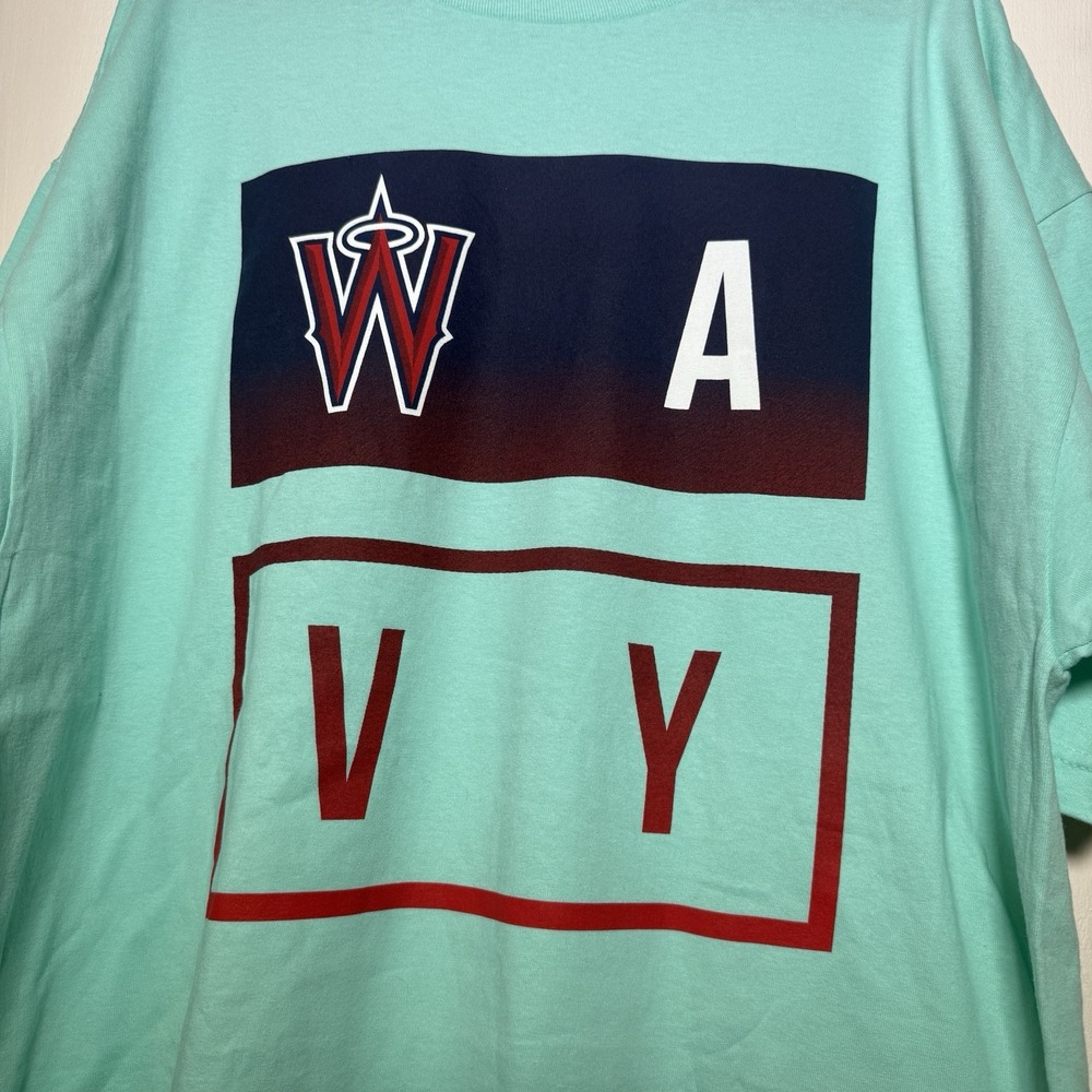 Wavy Washington Nationals MLB Baseball Men's 2XL Green Short Sleeve T-NWOT - Picture 2 of 4